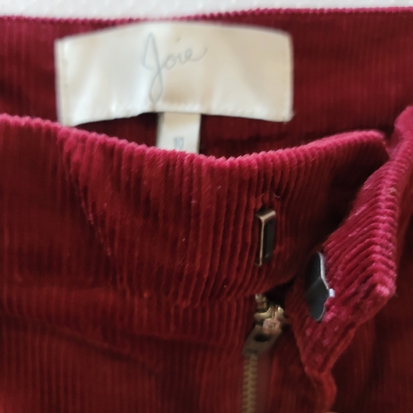 Joie Marcena Cropped Corduroy Pants in blackberry. - Picture 10 of 10